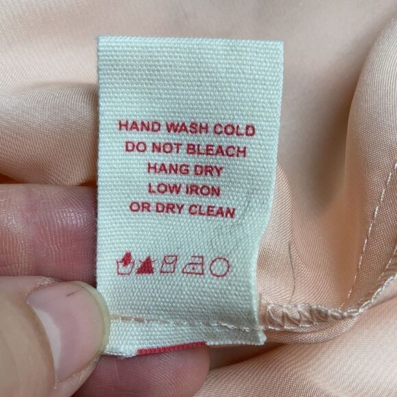 NEW Sophie Max Peach Raw Hem Racer Back Wild Flower Maxi Dress Large - Picture 12 of 12